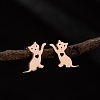 Stainless Steel Small Animal Stud Earrings for Women PW-WG5B49B-07-1
