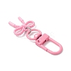 6Pcs Spray Plating Alloy Bowknot Pendant Decorations HJEW-JM04239-5
