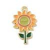 Golden Plated Alloy Enamel Pendants FIND-M015-01G-C-1