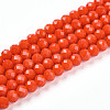 Opaque Solid Color Imitation Jade Glass Beads Strands EGLA-A044-P6mm-D03-1