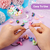80Pcs 20 Style UV Plated Acrylic Beads SACR-TA0001-31-4