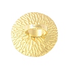 Textured Flat Round 304 Stainless Steel Adjustable Rings for Women RJEW-H234-04G-3