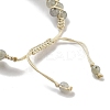 Natural Labradorite Braided Round Bead Bracelets BJEW-K251-06D-4