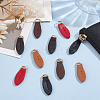 10Pcs 5 Colors Cattlehide Zipper Heads PURS-CL0001-19A-4