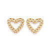 304 Stainless Steel Heart Chain Linking Rings STAS-N109-08G-1