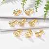 Rack Plating Brass Micro Pave Clear Cubic Zirconia Stud Earrings EJEW-K299-01G-3