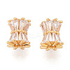 925 Sterling Silver Pave Clear Cubic Zirconia Drum Beads STER-T008-39G-1