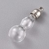 Glass Bottle Pendant Decoration CON-WH0068-70H-1