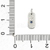 Five Elements Theme Brass Micro Pave Clear Cubic Zirconia Charms KK-F934-02C-P-3