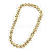 Rack Plating Brass Clear Cubic Zirconia Flat Round Link Chain Necklaces NJEW-Q345-05G-1