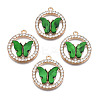 Alloy Rhinestone Pendants X1-PALLOY-S183-001C-RS-1