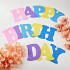 Non-Woven Fabric Cloth Happy Birthday Word Garlands AJEW-WH0398-007-3