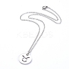 Non-Tarnish 304 Stainless Steel Pendant Necklaces NJEW-E147-06P-2
