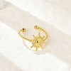 Sun 304 Stainless Steel Open Cuff Rings for Women LS-RJEW-G338-13G-1