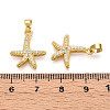 Brass Micro Pave Cubic Zirconia Pendants KK-N257-09G-3