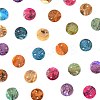 56Pcs 6 Colors Spray Painted Natural Akoya Shell Connector Charms BSHE-FS0001-12-3