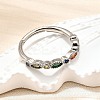 Adjustable Brass Micro Pave Cubic Zirconia Finger Rings for Women RJEW-H247-15P-2