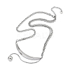 Moon & Round 304 Stainless Steel Pendant Necklaces LS-NJEW-P318-02P-3