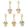 Luminous Acrylic & Handmade Glass Seed Beaded Pendants Decorations HJEW-MZ00379-2