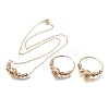 Brass Hollow Round Jewelry Set SJEW-F224-01M-2