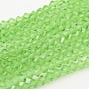 Faceted Bicone Glass Beads Strands X-EGLA-P017-4mm-01-1
