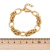 304 Stainless Steel Oval Link Chain Bracelets for Women BJEW-C104-01D-G-3