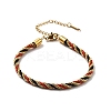 Twisted Nylon Cord Bracelets for Women BJEW-V007-01G-02-2