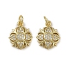 Brass Micro Pave Cubic Zirconia Pendants KK-I358-063G-L-1