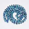 Electroplate Glass Beads Strands EGLA-Q083-8mm-A02-2