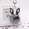 Imitation Rabbit Fur Furry Pom-Pom Keychain for Women PW-WG97950-16-1