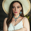 14Pcs 7 Styles Synthetic Turquoise Big Pendants G-TA0001-42-9