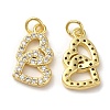 Eco-Friendly Brass Micro Pave Cubic Zirconia Pendants KK-M246-23G-1
