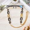 1Pc Acrylic with Alloy Oval Link Chains Neck Strap for Eyeglasses AJEW-CN0003-60B-3