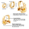 304 Stainless Steel Huggie Hoop Earrings EJEW-UN0001-28G-2
