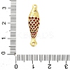 Brass Enamel Fish Connector Charms KK-H527-11G-06-3