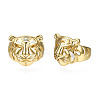 Brass Tiger Open Cuff Ring RJEW-N037-018-2