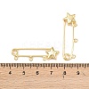 Star Brass Brooch Findings KK-Z132-01G-02-3