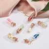 Glass Wishing Bottle Pendant Decorations GLAA-SC0001-12-5