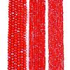 Electroplate Opaque Solid Color Glass Beads Strands EGLA-A044-P1mm-L22-2