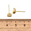 Heart Brass Micro Pave Clear Cubic Zirconia Stud Earrings EJEW-R018-07G-5