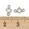 Rack Plating Brass Pave Clear Cubic Zirconia Links KKB-L215-047B-P-3