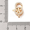 Brass Micro Pave Clear Cubic Zirconia Lobster Claw Clasps KK-S388-23G-3