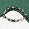 201 Stainless Steel Byzantine Chain Bracelets for Women BJEW-B143-09EBP-2