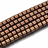 Electroplate Non-magnetic Synthetic Hematite Beads Strands G-T114-61-R-1