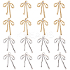 8 Pairs 2 Colors Brass Micro Pave Clear Cubic Zirconia Pendants KK-SC0006-24-1