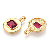 Brass with Cubic Zirconia Pendants KK-K339-01G-06-2