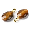 Natural Tiger Eye Pendants G-E603-03G-01-3