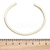 Clear Cubic Zirconia Open Cuff Bangle BJEW-M231-07G-2