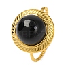 Round Natural Mixed Stone Finger Rings RJEW-Q822-46G-2