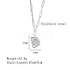 304 Stainless Steel Girl Shape Pendant Necklaces WT7593-2-3